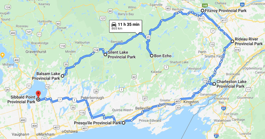 Google-Map Provincial Park Adventure, 2019 - Where Did It Take Us?