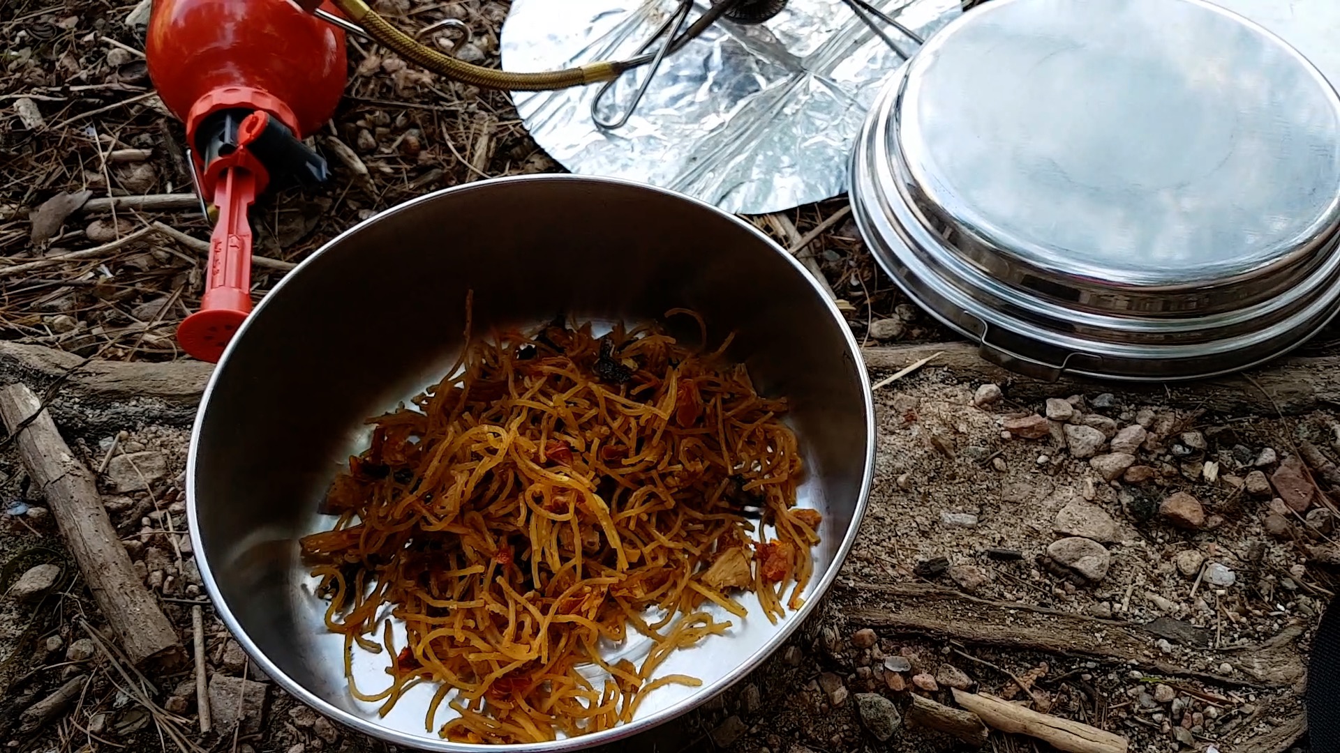 cook-dry Cooking Dehydrated Rustic Spaghetti At Bon Echo Provincial Park - Watch The Video!