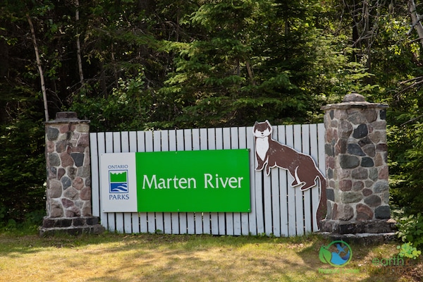 Marten River sign